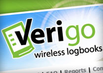 Verigo Wireless Logbooks Logo Design