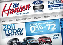 Hansen Ford Lincoln Website Design